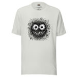 Furry Monster with Wide Eyes Halloween Scribble t-shirt - Image 2